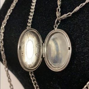 Goldette intaglio vtg cameo four strand locket necklace